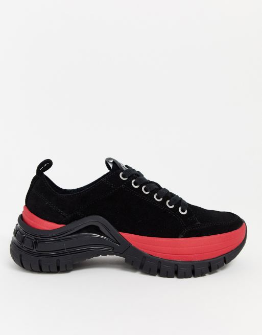 chunky sole lace up calvin klein