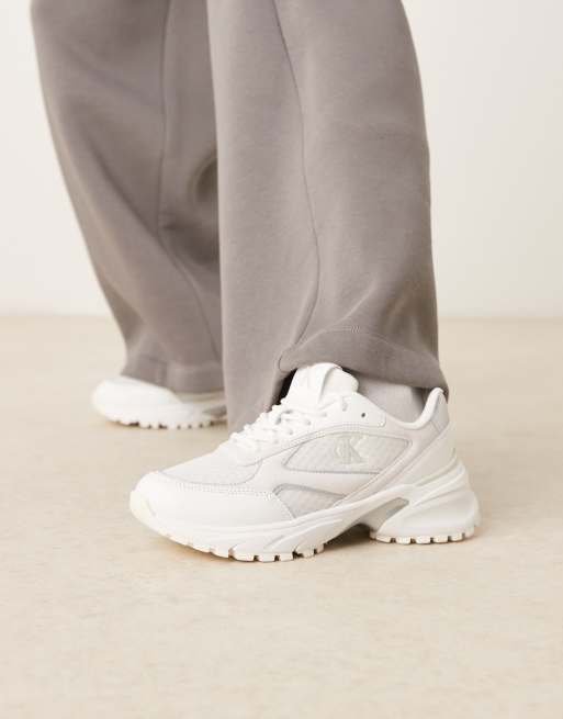 Calvin Klein - Tokyo - Baskets de course - Blanc et argenté, 5 de 5
