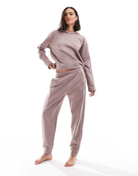 Calvin Klein Tonal Logo logo lounge jogger in sand - view 1