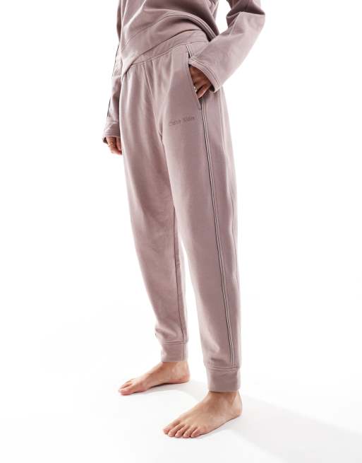 Calvin Klein Tonal Logo logo lounge sweatpants in sand ASOS