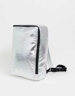 calvin klein silver backpack