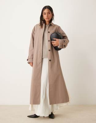 Calvin Klein - Trenchcoat in Taupe-Grau