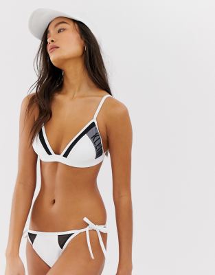 white calvin klein bikini top
