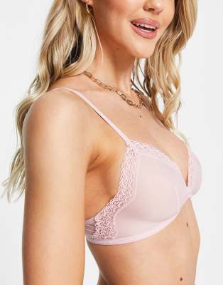 Calvin Klein triangle bra in echo pink