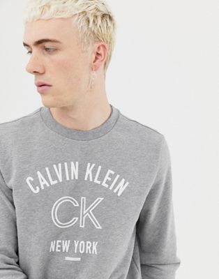 Calvin Klein – Tröja med logga-Grå