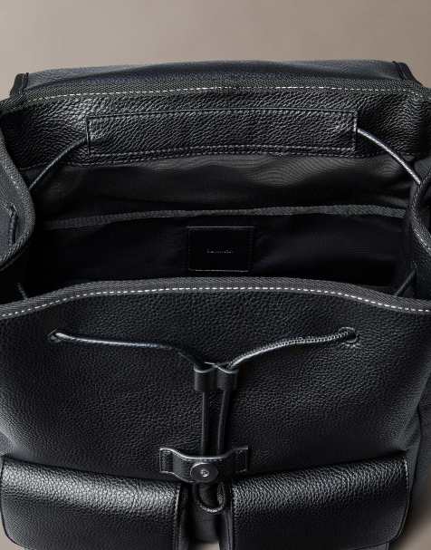 Calvin Klein Trolley-Rucksack mit genarbtem Signature-Logo in Schwarz - view 1