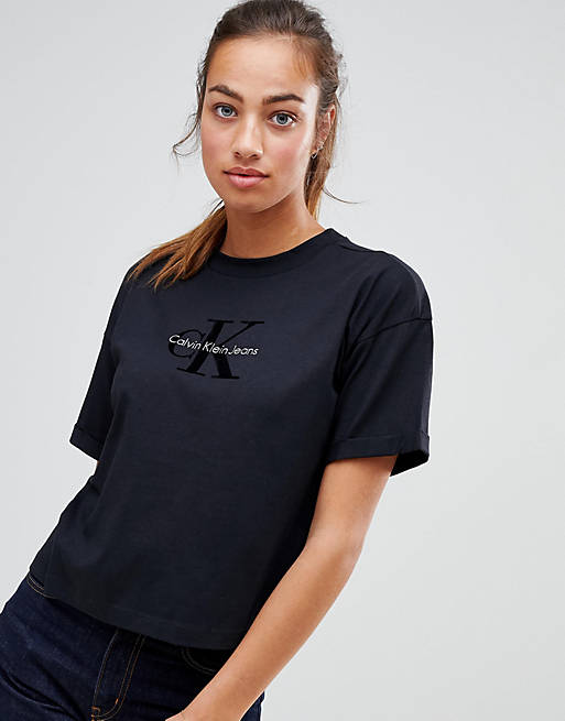 Calvin Klein True Icon Logo Cropped T-Shirt | ASOS