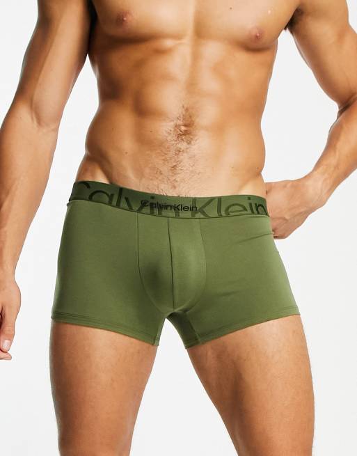 Calvin Klein trunk in khaki ASOS