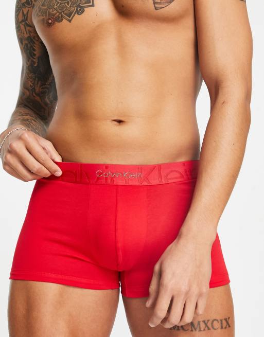 Calvin Klein Low Rise Trunk - Red