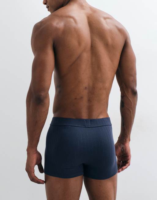 Calvin Klein trunks en coton stretch avec logo script en gris charbon, 2 de 3