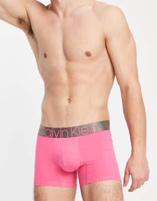 Buy Calvin Klein Underwear Men Magenta Branded Waist Printed Boxers 