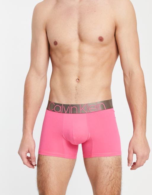 Buy Calvin Klein Underwear Men Magenta Branded Waist Printed Boxers 