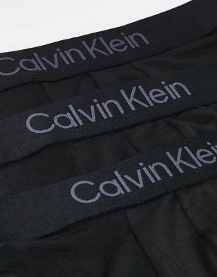 Calvin Klein Ultra Soft Modal 3 Pack Boxer Briefs In Black