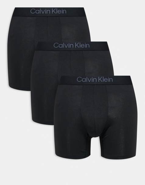 Calvin Klein Ultra Soft Modal 3 pack of boxer briefs in black - view 1