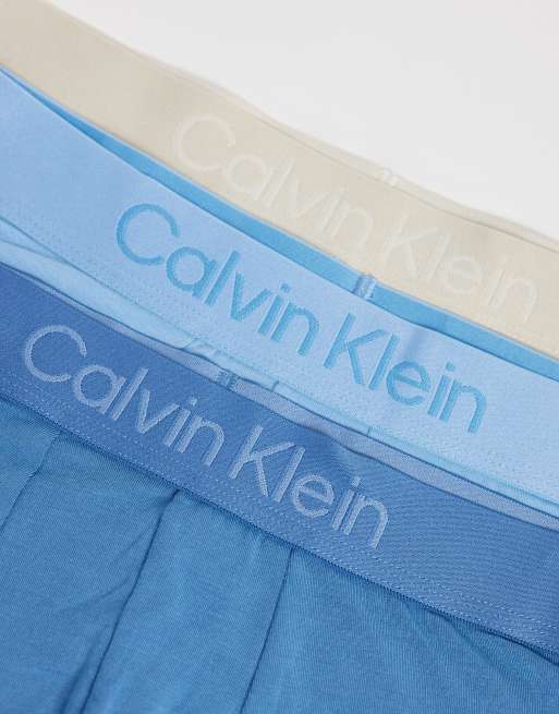 Calvin Klein Ultra Soft Modal 3er-Pack Boxer Briefs in Beige/Blau, 3 von 3