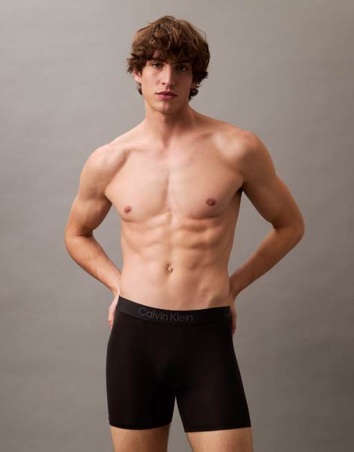 Calvin Klein – Ultra Soft Modal – 3er-Pack Boxershorts in Grau, Marineblau und Schwarz, 2 von 3