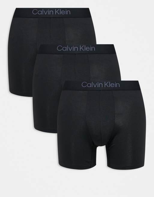 Calvin Klein – Ultra Soft Modal – 3er-Pack enge Boxershorts aus ultraweichem Modal in Schwarz