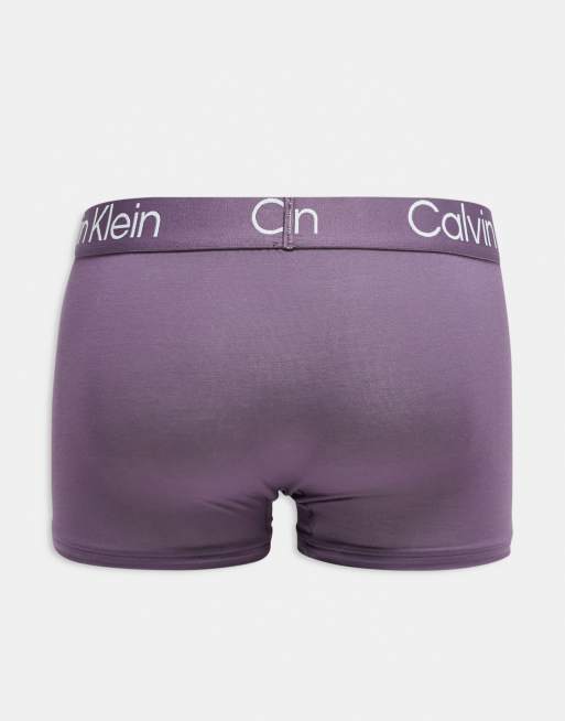 Calvin Klein ultra-soft modern trunks 3 pack in multi, 2 of 4