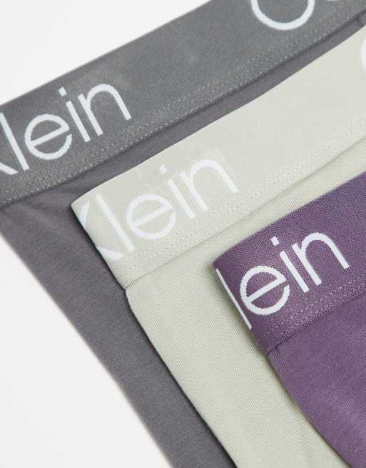 Calvin Klein ultra-soft modern trunks 3 pack in multi, 4 of 4