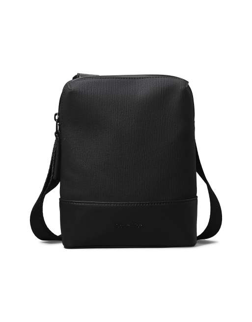 Calvin Klein – Umwandelbare Reportertasche in strukturiertem CK-Schwarz