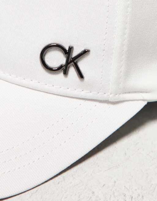 Calvin Klein Unisex bombed metal | cap white logo in ASOS