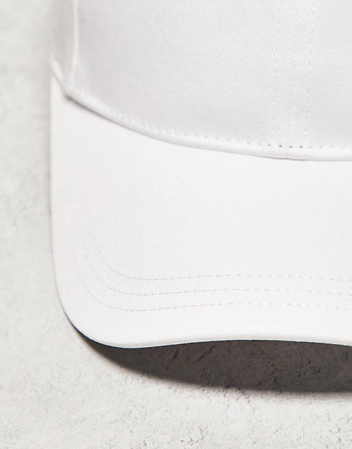 Calvin Klein Unisex bombed metal logo cap in white | ASOS