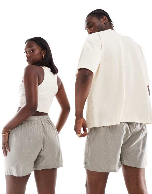 Calvin Klein – Unisex – Khakirandiga, smala boxershorts i bomullspoplin, 3 av 5