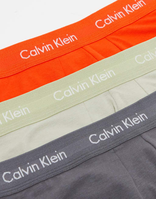 Calvin Klein – Unterhosen im 3er-Pack aus elastischer Baumwolle in verschiedenen Farben mit niedrigem Bund, 3 von 4