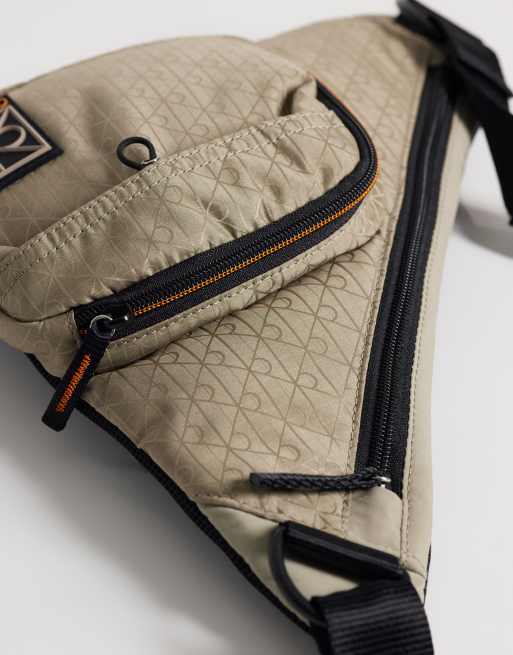 Calvin Klein utility emblem print crossbody bag in beige, 2 of 4
