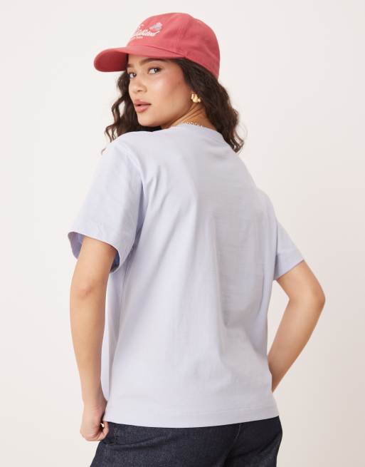 Calvin Klein - Varsity T-shirt in babyblauw , 4 van 4