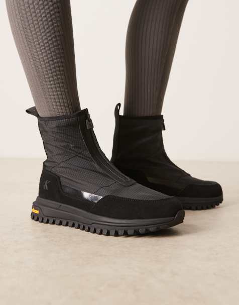 Calvin Klein – Vibram – Nylon-Stiefel in Schwarz mit Reißverschluss - view 1
