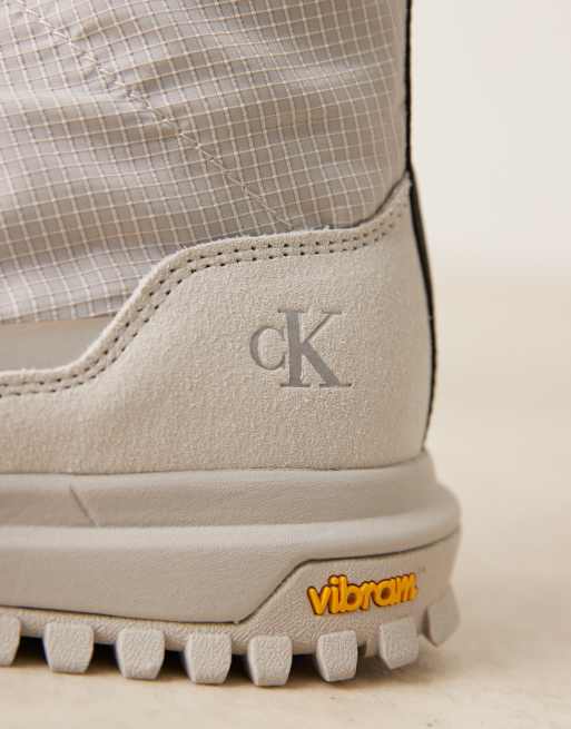 Calvin Klein – Vibram – Vita stövlar med dragkedja i nylon, 3 av 4