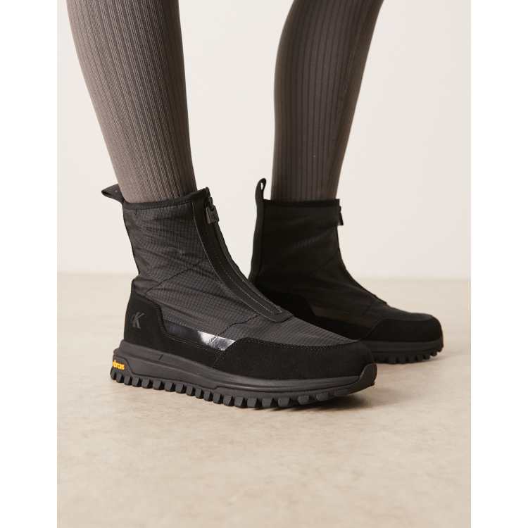 Calvin Klein vibram zip nylon boots in black | ASOS display picture 1