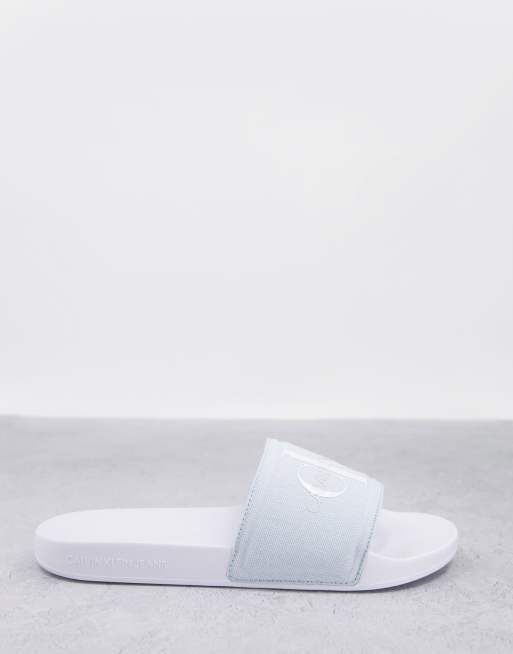 Calvin Klein Viggo sliders in pale blue