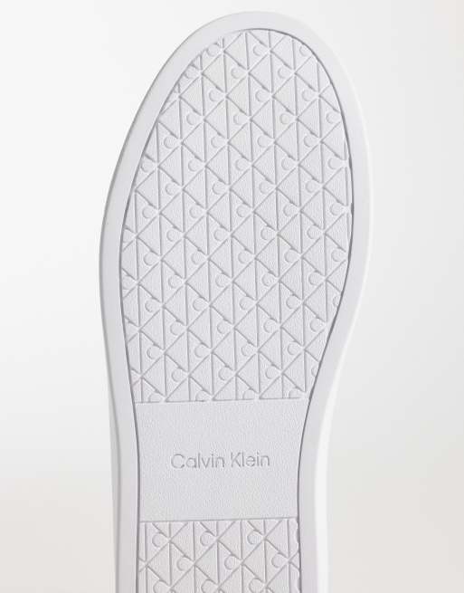Calvin Klein – Vita, klassiska sneakers med kupad sula, 5 av 5