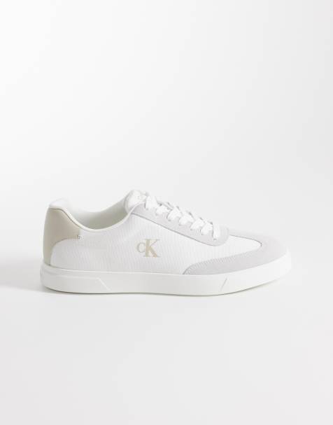Calvin Klein – Vita sneakers med lågt skaft och kupad sula - view 1
