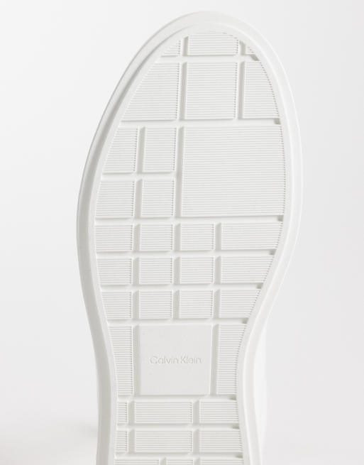 Calvin Klein – Vita sneakers med lågt skaft och kupad sula, 5 av 5