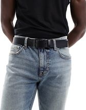 Calvin Klein Jeans – Klassischer Ledergürtel in Schwarz, 40 mm | ASOS