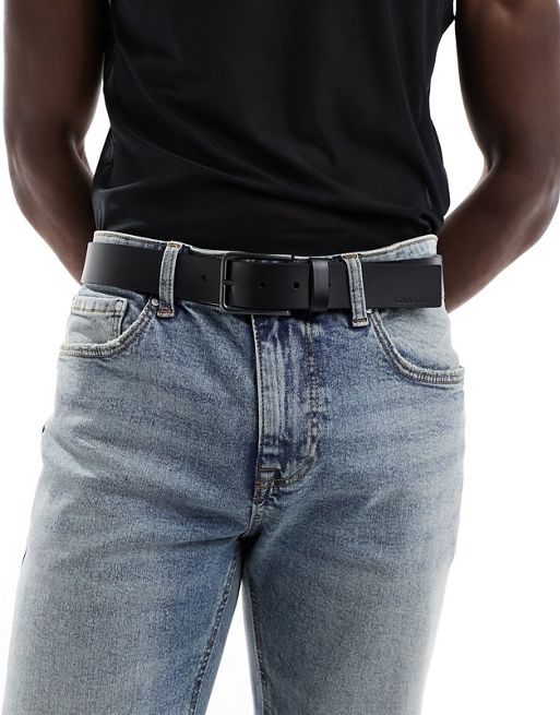 Calvin Klein warmth 35mm belt in dark grey | ASOS