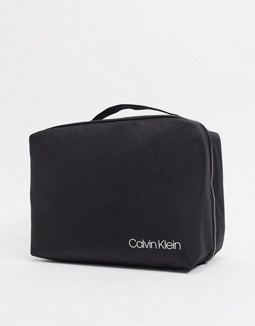 Calvin Klein wash bag in black with logo