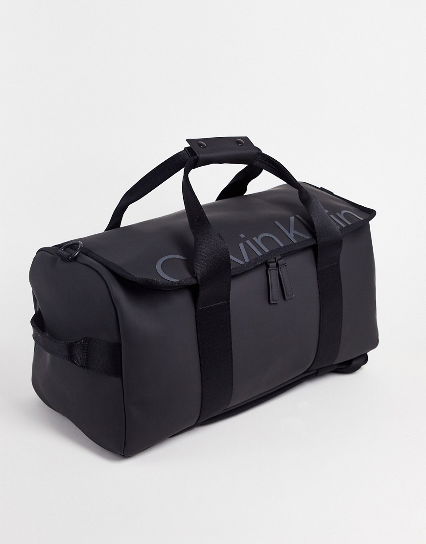 Calvin Klein waterproof weekender holdall bag in black
