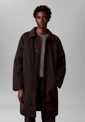 Wattierter Car Coat in Schwarz mit lockerem Schnitt Schwarz 44