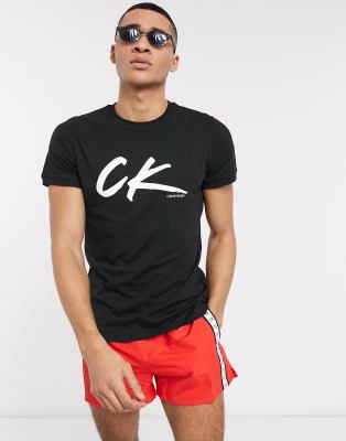 calvin klein t shirt and shorts