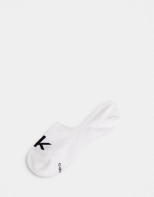 Calvin Klein – Weiße Füßlinge mit Retro-Logo