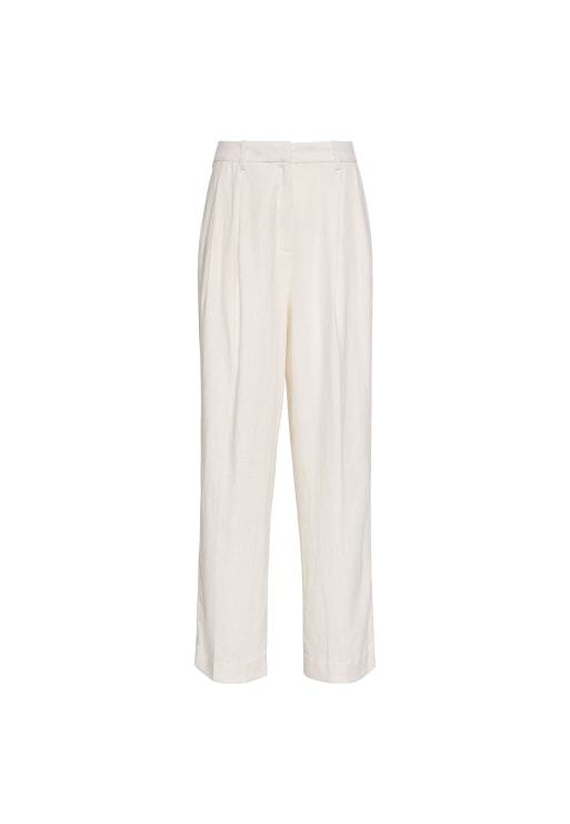 Calvin Klein – Weit geschnittene Hose aus Leinenmix in Tofu, 6 von 6