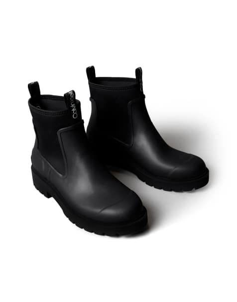 Calvin Klein wellington boots in black - view 1