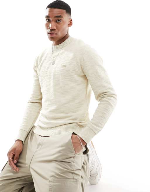 Calvin klein white crew sale neck sweater