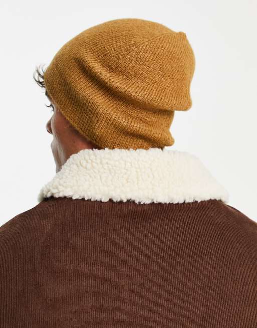 Calvin Klein‎ Beanie Hat Tan White Fleece Lined Knit Cuff Winter Beanie Calvin Klein Winter Hats main image 3