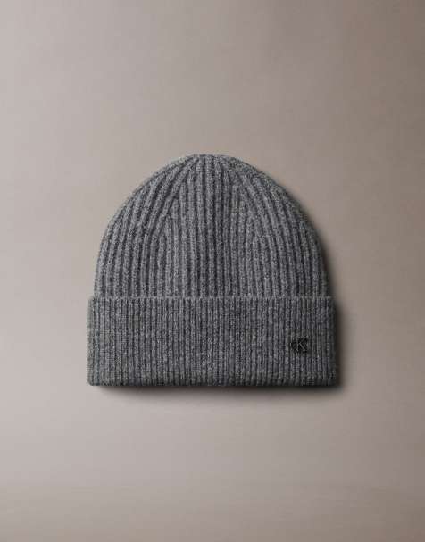Calvin Klein wool beanie in gray - view 1