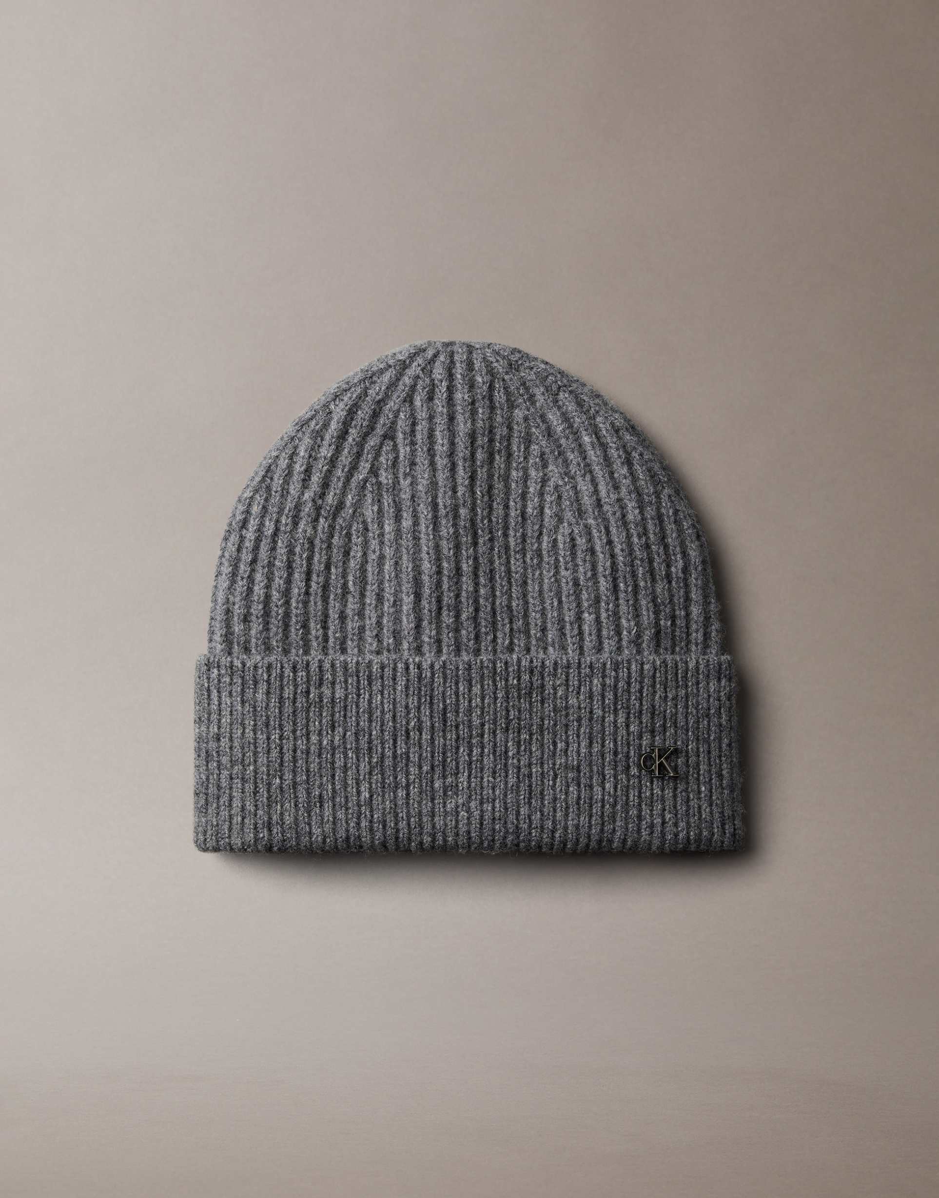 calvin klein wool beanie in gray